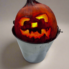 Small Lighted Pumpkin Bucket Drop Dead Design Studios