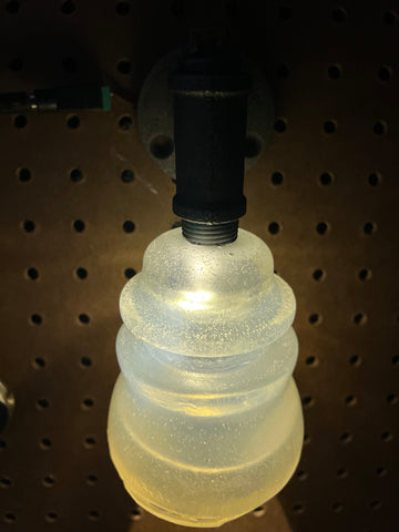 Vintage Insulator LED Flickering Light Gauges and LED Lights Drop Dead Design Studios Warm White Black 