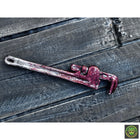 Mechanic Pipe Wrench Prop Realistic Props Drop Dead Design Studios Silver w/Blood 