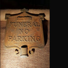 Single Sided Funeral No Parking Sign Signs and Hardware Drop Dead Design Studios 