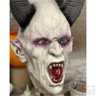 White Demon Latex Half Mask Latex Masks Drop Dead Design Studios 