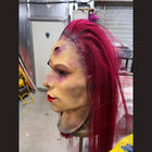Doll Face Latex Half-Mask with Hair