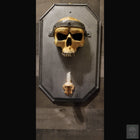 Skull and Flickering LED Candle Light